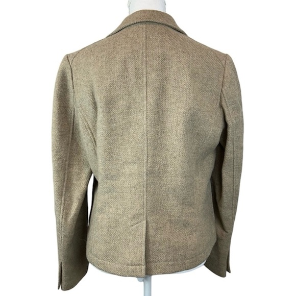 Banana Republic Tan Wool Blend Blazer Women’s Size 12 Two Button Jacket Brown - Picture 2 of 9